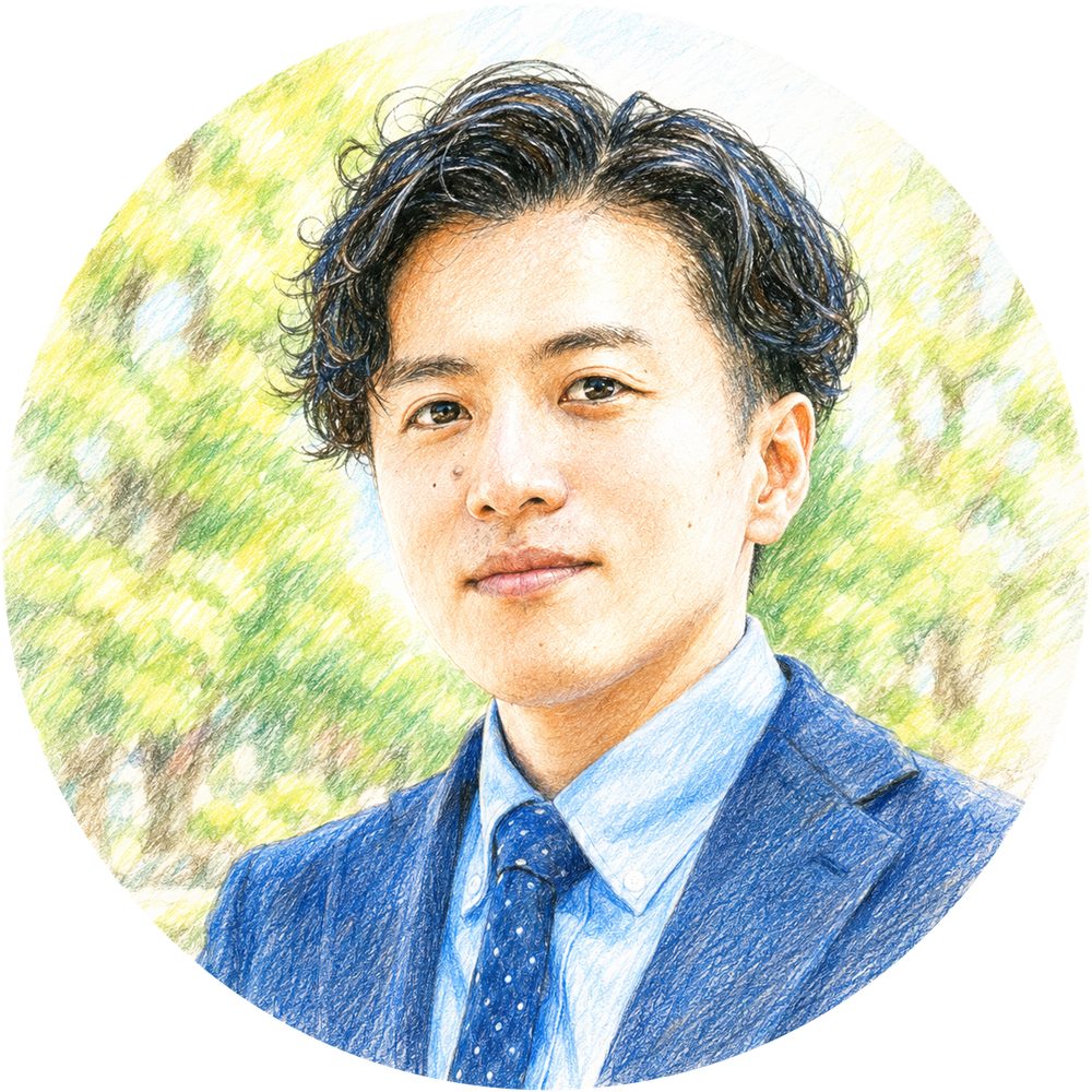 愛知県の建設業許可ガイドを監修した行政書士・公認会計士・税理士 小野 好聡の似顔絵